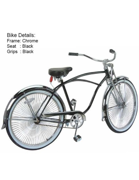 26 Beach Cruisers Bike 575-1 Chrome.